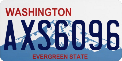 WA license plate AXS6096