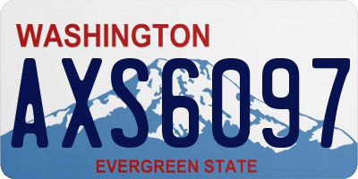 WA license plate AXS6097