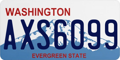 WA license plate AXS6099