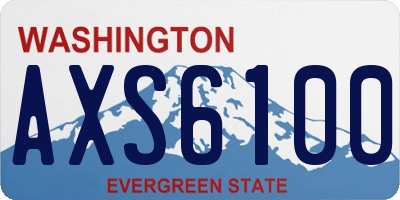 WA license plate AXS6100