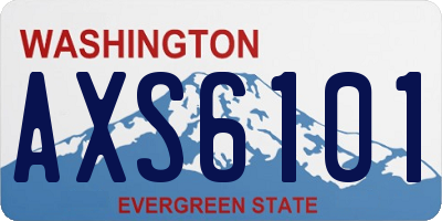 WA license plate AXS6101