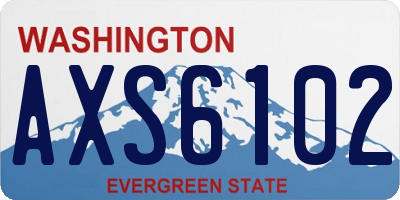 WA license plate AXS6102