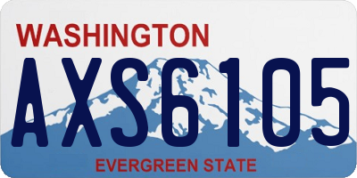 WA license plate AXS6105