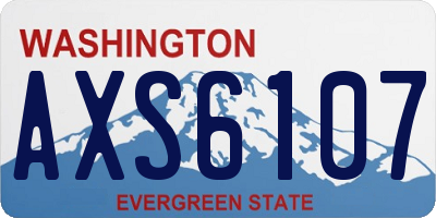 WA license plate AXS6107