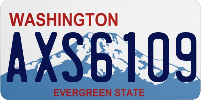 WA license plate AXS6109