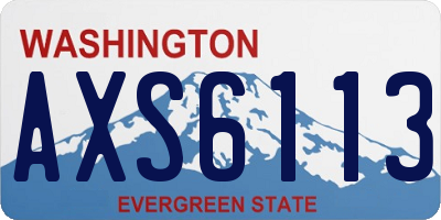 WA license plate AXS6113