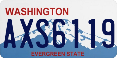 WA license plate AXS6119