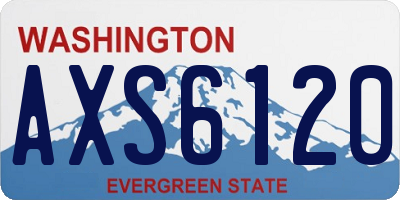 WA license plate AXS6120