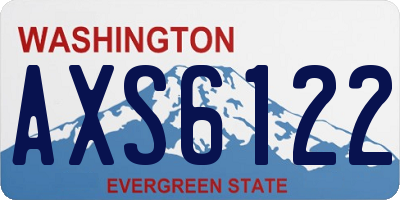 WA license plate AXS6122