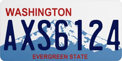 WA license plate AXS6124