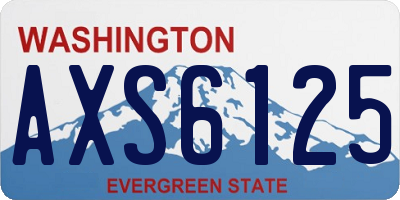 WA license plate AXS6125
