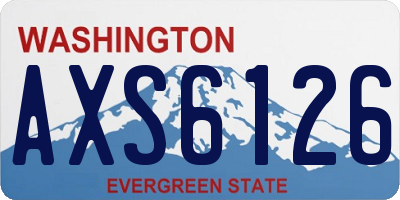 WA license plate AXS6126