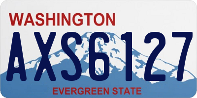 WA license plate AXS6127