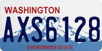 WA license plate AXS6128
