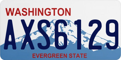 WA license plate AXS6129