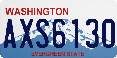 WA license plate AXS6130