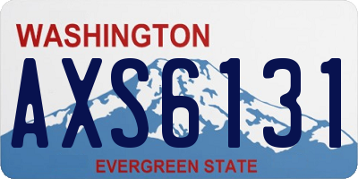 WA license plate AXS6131