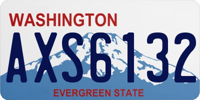 WA license plate AXS6132