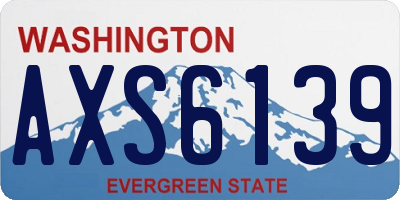 WA license plate AXS6139