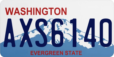 WA license plate AXS6140