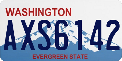 WA license plate AXS6142