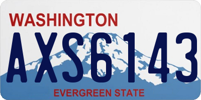 WA license plate AXS6143