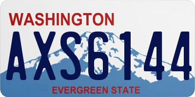 WA license plate AXS6144