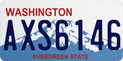 WA license plate AXS6146