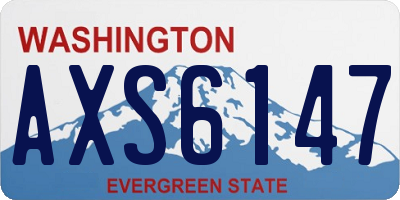 WA license plate AXS6147