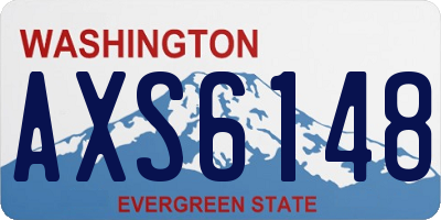 WA license plate AXS6148
