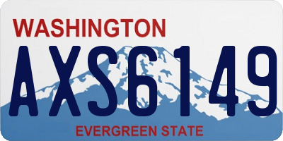 WA license plate AXS6149