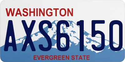 WA license plate AXS6150