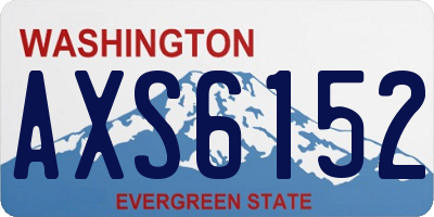 WA license plate AXS6152