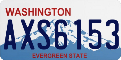 WA license plate AXS6153