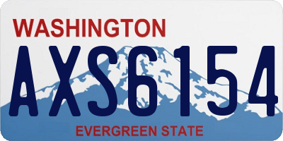 WA license plate AXS6154