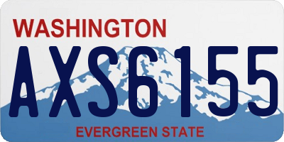 WA license plate AXS6155