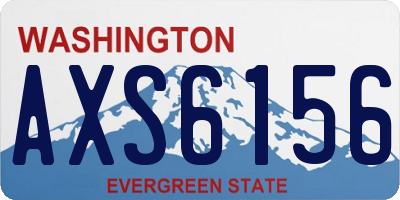 WA license plate AXS6156