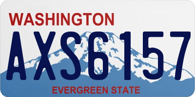 WA license plate AXS6157