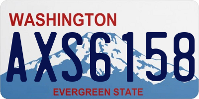 WA license plate AXS6158