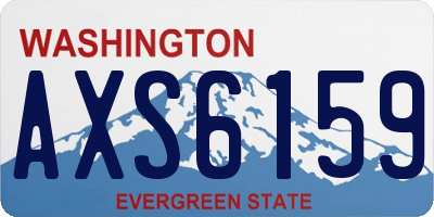 WA license plate AXS6159