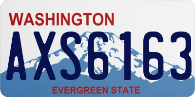 WA license plate AXS6163