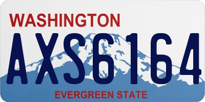 WA license plate AXS6164