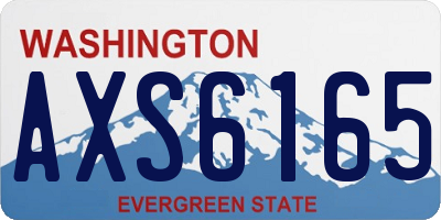 WA license plate AXS6165