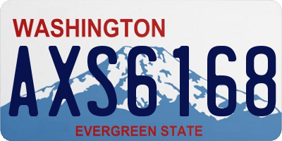 WA license plate AXS6168