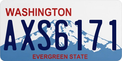 WA license plate AXS6171
