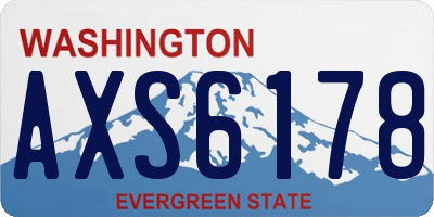WA license plate AXS6178