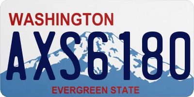 WA license plate AXS6180