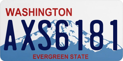 WA license plate AXS6181