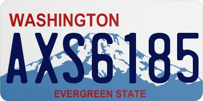 WA license plate AXS6185