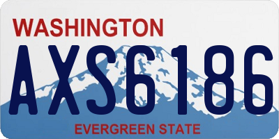 WA license plate AXS6186